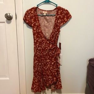 Floral wrap dress